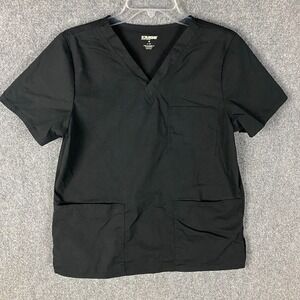Scrubstar Scrubs‎ Top Men's Small Black Workwear Polyester Blend Adults S